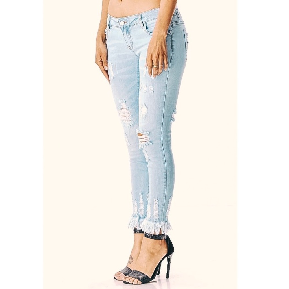 Frayed Denim Jeans